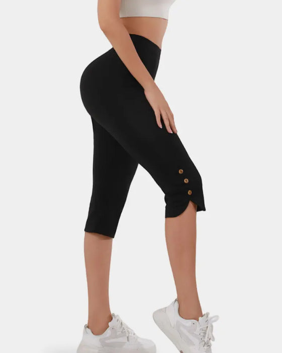 Leggings Uni Ajusté Raccourci