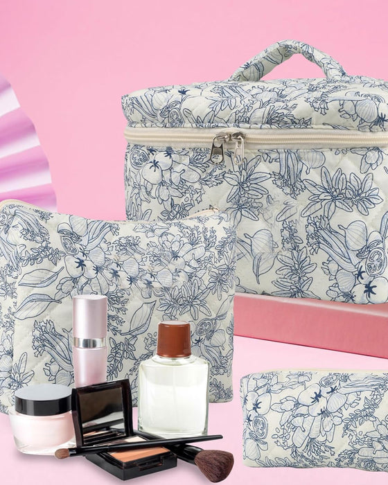 Ensemble de trousses de maquillage trois pièces