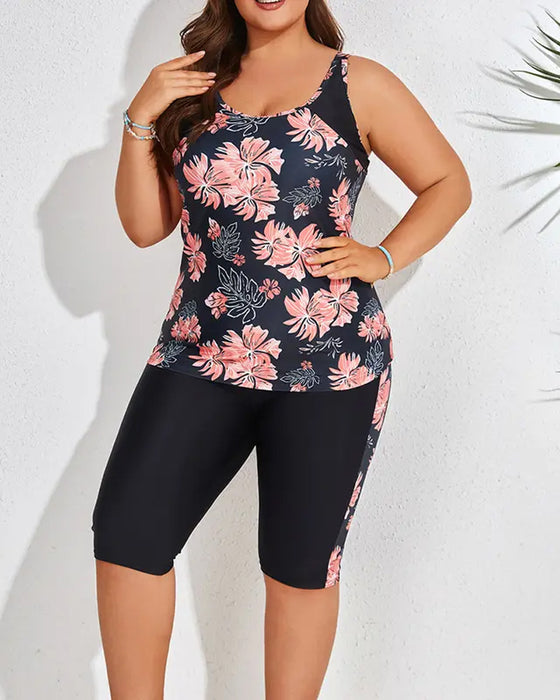 Tankini Vacances Imprimé Sans Manches
