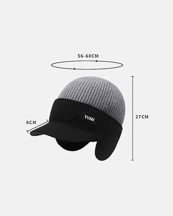 Bonnet Thermique Coupe-Vent D'hiver Avec Visière