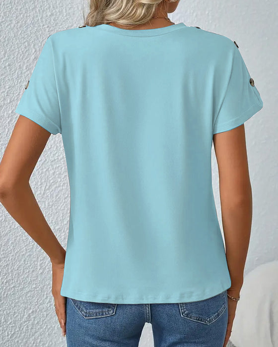 T-Shirt À Manches Courtes Imprimé Rayé