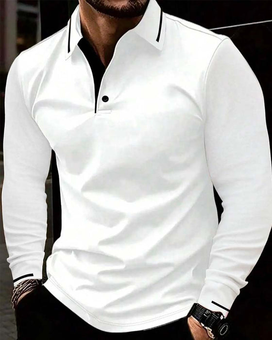 T-Shirt Col En V Côtelé Unie Homme