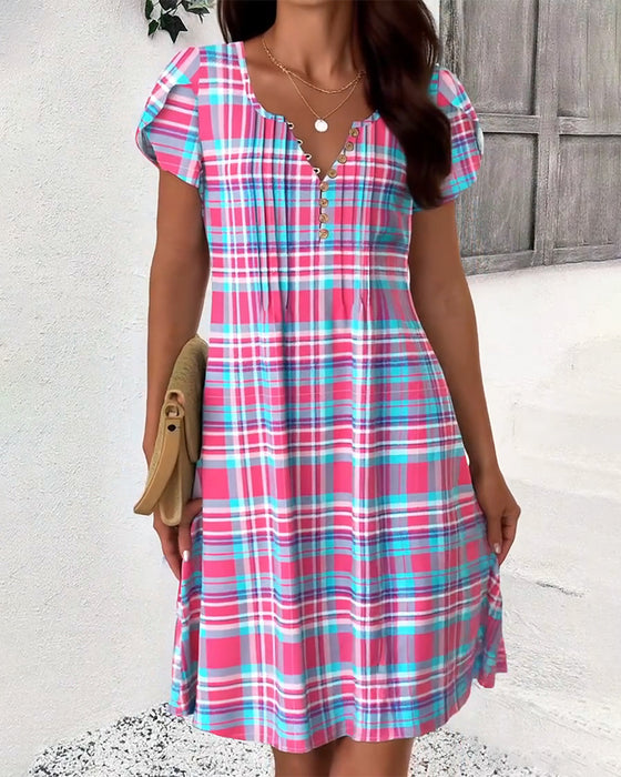 Robe Manche Boucle Écossaise