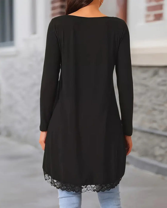 Haut À Manches Longues Irrégulier Avec Empiècements En Mesh