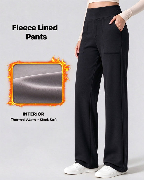 Pantalon Taille Haute Poche Jambe Large