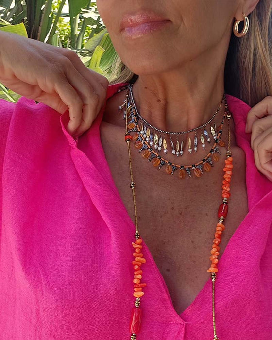 Robe Avec Col V Petit Col Montant Fente Manches Longues