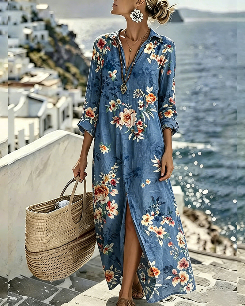 Robe Floral Imprimé Maxi