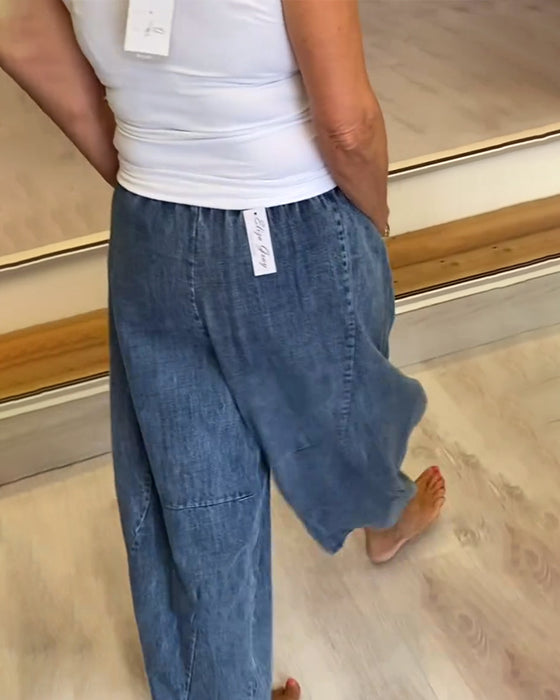 Jean Décontracté À Taille Élastique