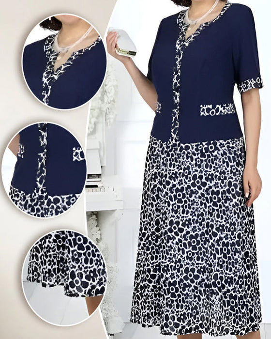 Ensemble Patchwork Florale Haut + Jupe Florale