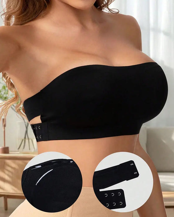 Haut De Soutien-Gorge Sans Bretelles Sans Coutures Fermeture Latérale Croisée