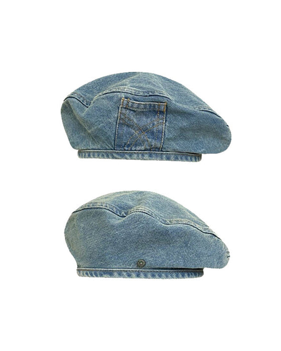 Béret Femme Vintage Denim