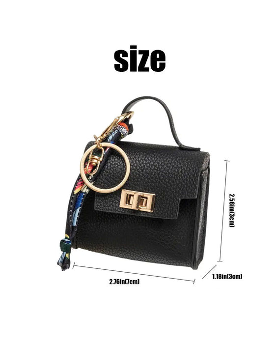 Porte-Clés Mini Sac Carré Pendentif