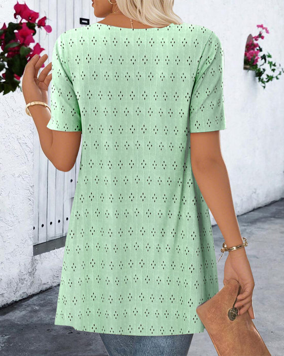 Blouse Fausse Deux-pièces Imprimée