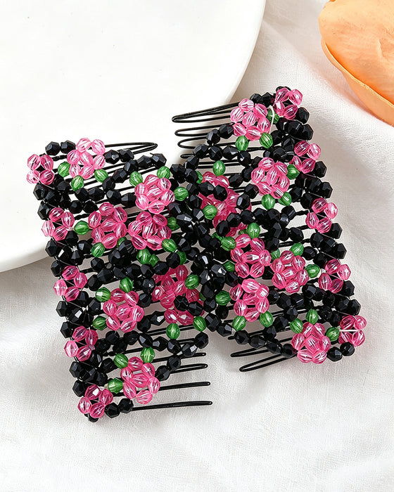 Peigne Accessoire Capillaire À Perles Élastique