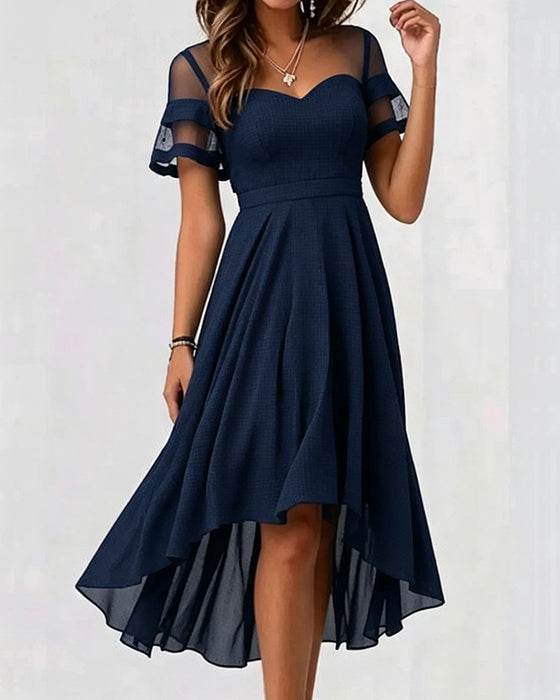Robe Mesh Patchwork Irrégulière