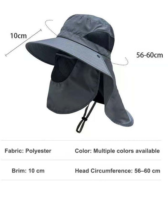 Chapeau Couvre-Visage Soleil Protection Seau