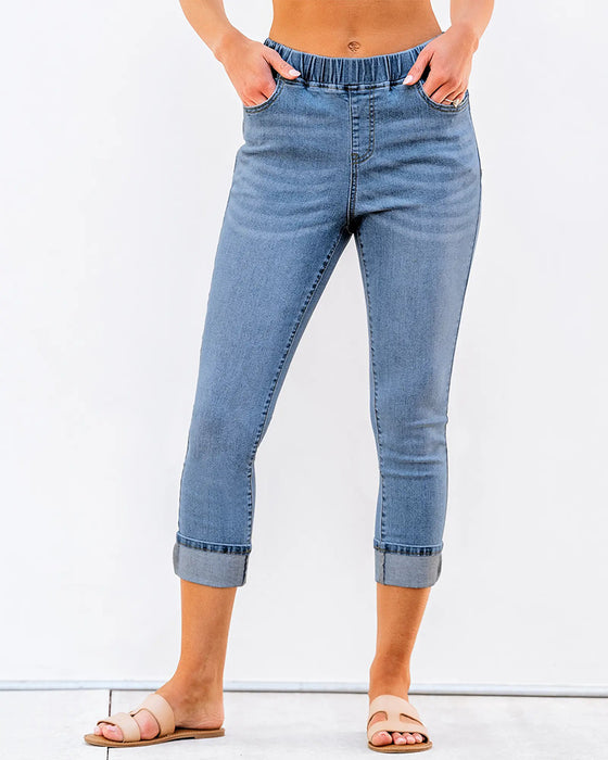 Jean Taille Élastique Capri