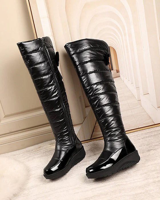 Bottes Chaudes Imperméables Noeud Hautes