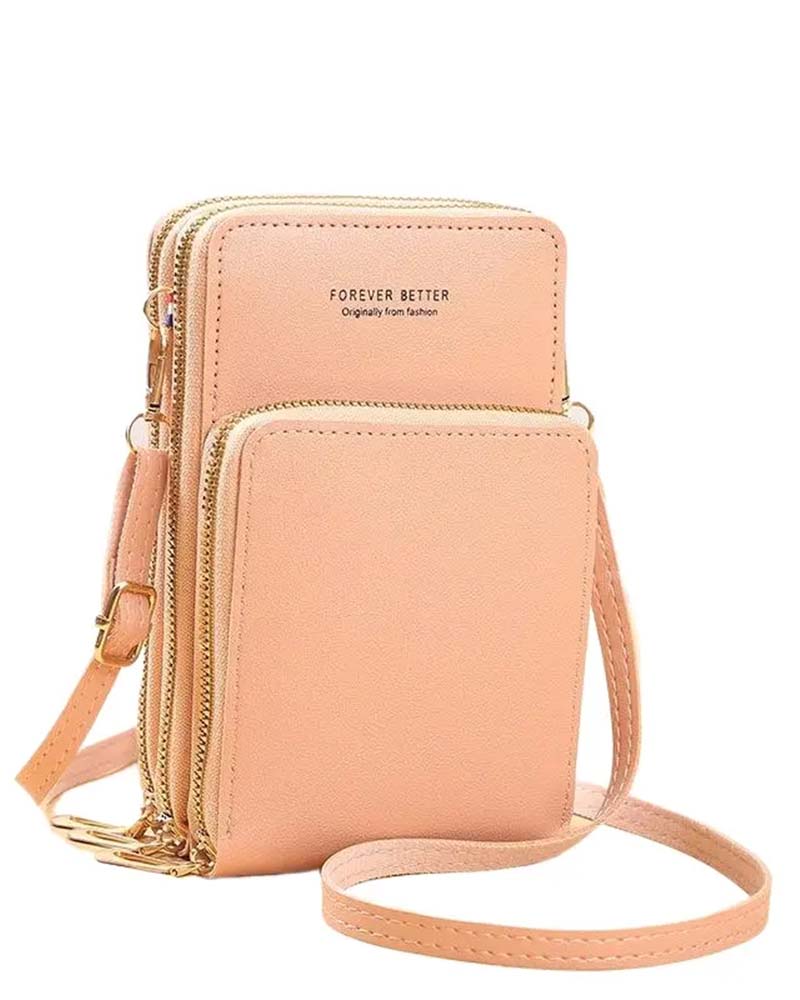 Sac À Téléphone Crossbody Mode Unicolore