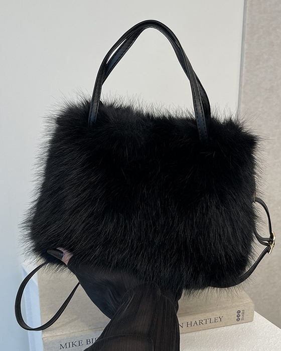 Sac À Bandoulière En Peluche Tendance
