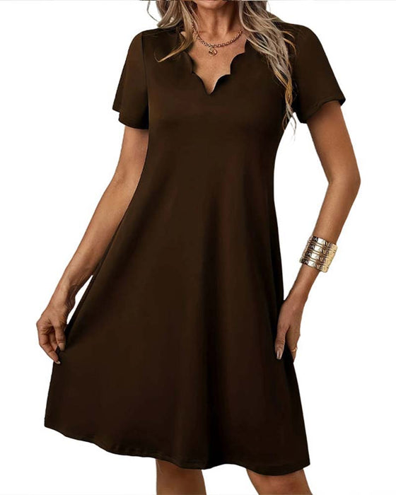 Robe Manche Courte Unie
