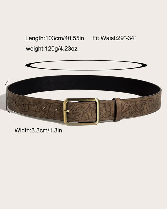 Ceinture Simple Boucle Métallique Rectangulaire