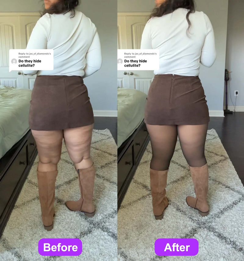 Leggings Moulants Doublés Polaire À Couture Unique