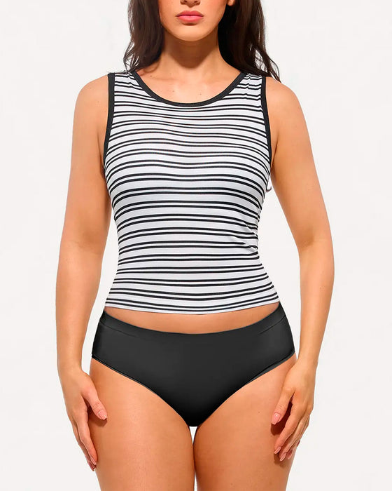 Débardeur Rayé Soutien-Gorge Intégré