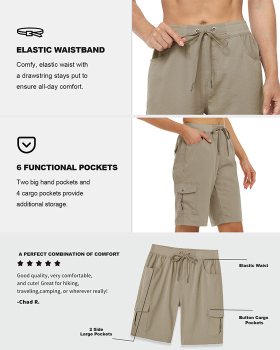 Shorts Femmes Short Cargo Séchage Rapide Avec Poches
