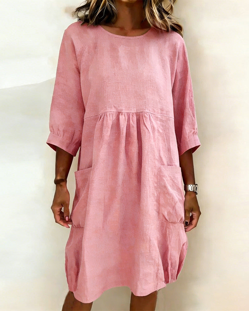 Robe Trois-Quarts Manche Large