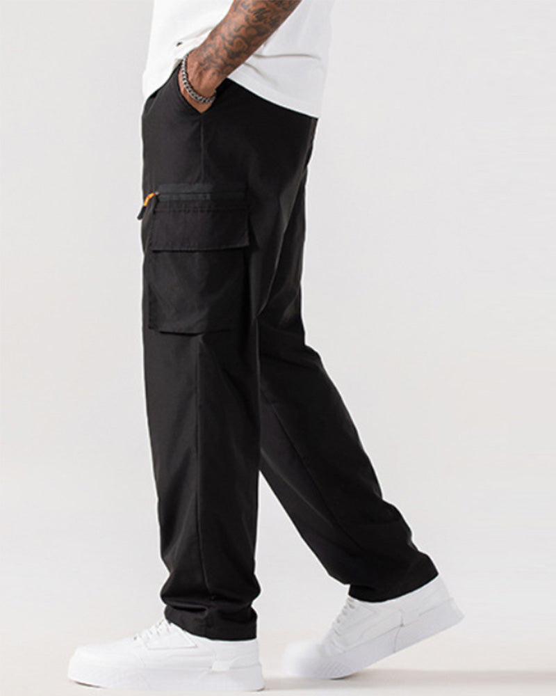 Pantalon Ample Décontracté Multi-Poches Cargo