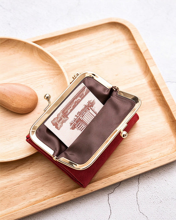 Mini Portefeuille Court Carré Mode Pour Femme