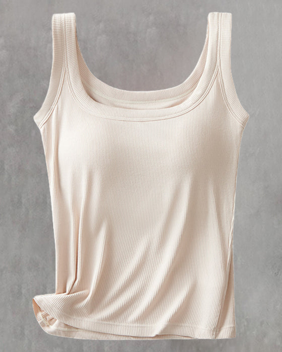 Débardeur Uni Avec Soutien-Gorge Intégré