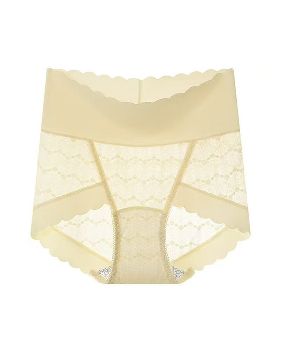 Culottes Respirantes Sans Coutures à Haute Taille Dentelle