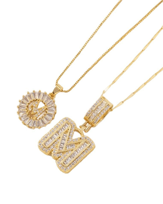 Colliers Lettre Initiale Pendentif 2 Paquet