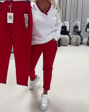 Pantalon Mode Élastique Cordon