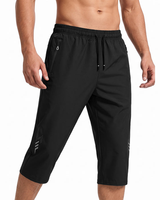 Pantalon Taille Élastique Poche Fermeture Éclair Cordon