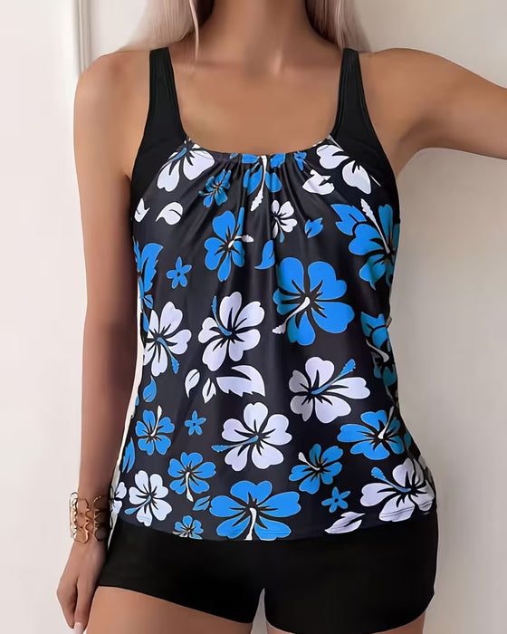 Tankini Hibiscus Imprimé Nager