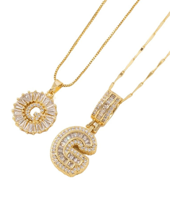 Colliers Lettre Initiale Pendentif 2 Paquet