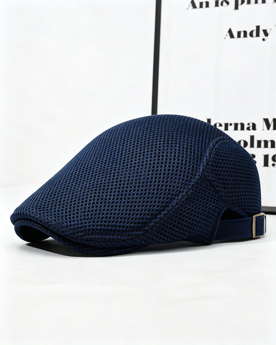 Casquette Plate En Maille Respirante Pour Homme - Béret Ivy Newsboy Ajustable Chapeau D'Été