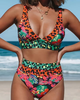 Bikini Style Vacances Imprimé Léopard