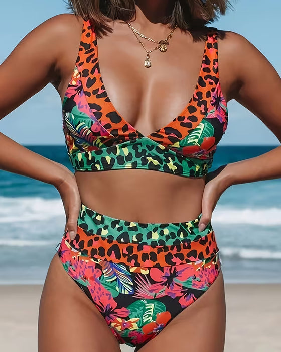 Bikini Style Vacances Imprimé Léopard