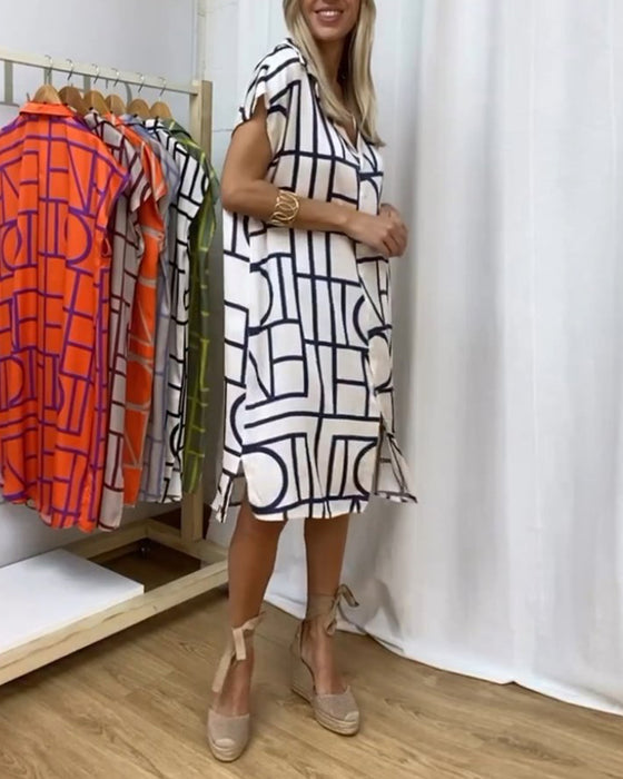 Robe décontractée imprimée pour femme