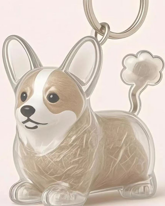 Poil De Chien Souvenir Porte Clé Capsule Mémoire Pendentif