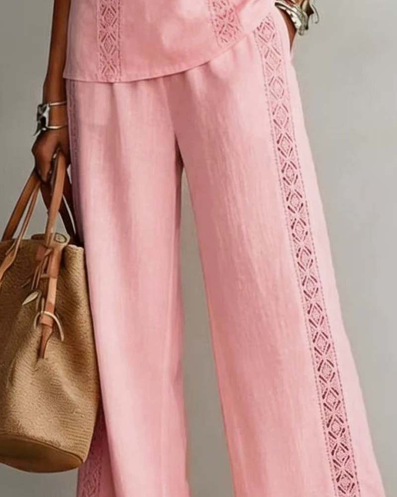 Ensemble Deux Pièces Évidé Halter