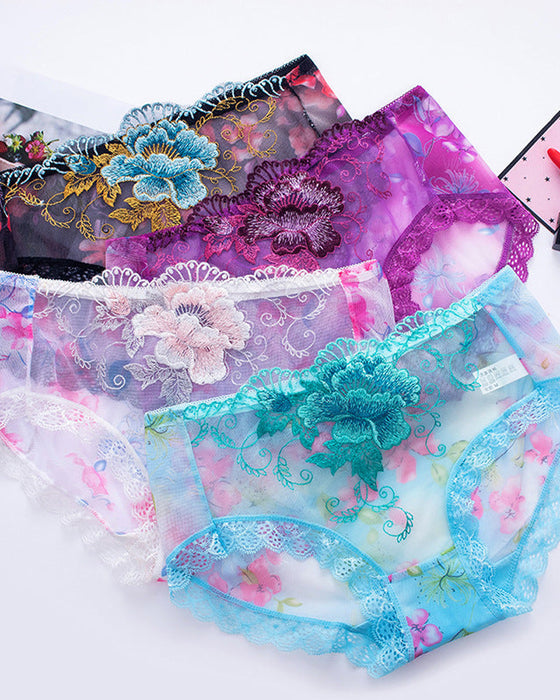 Culotte Antibactérienne Avec Broderie Dentelle