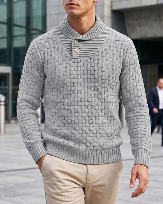 Pull-Over Homme À Carreaux Décontracté