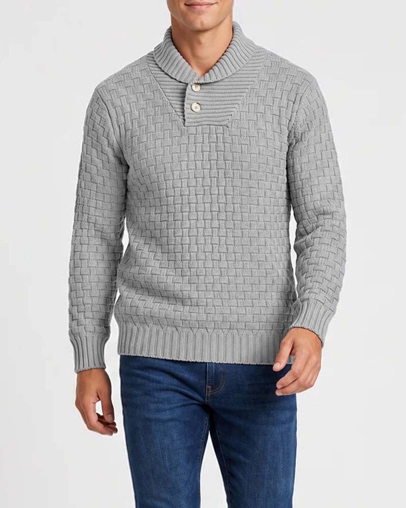Pull-Over Homme À Carreaux Décontracté