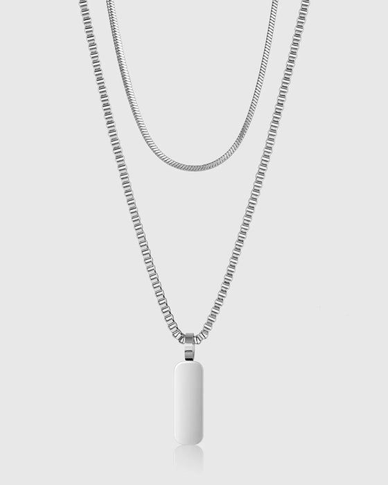 Minimal Pendentif Collier Duo