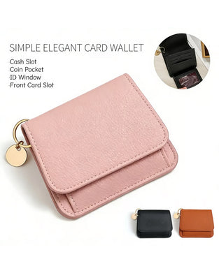 Portefeuille Femme Élégant Minimaliste Court Et Fin